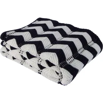 deka Tmavě modrý bavlněný přehoz Homemania Decor Cozy, 130 x 170 cm ID_933194