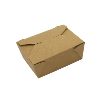 Jednorázové nádobí EcoPack Papírový box EKO na jídlo 195x140x50 mm kraft s chlopněmi 1500 ml bal/50 ks Balení: 1