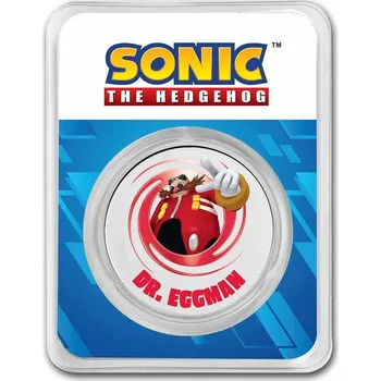 Stříbrná mince 1 Oz Sonic the Hedgehog Dr. Eggman Kolorováno