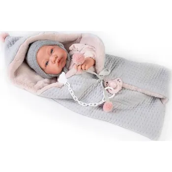 Panenka Recién Nacida con saquito y pompones