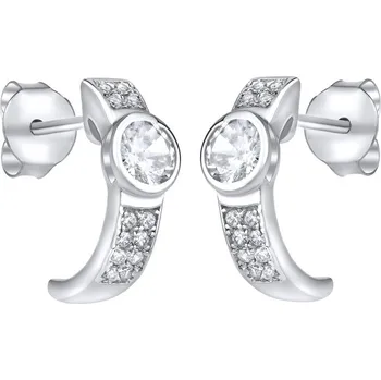 Náušnice Stříbrné náušnice na puzetu se zirkony JJJEP0296