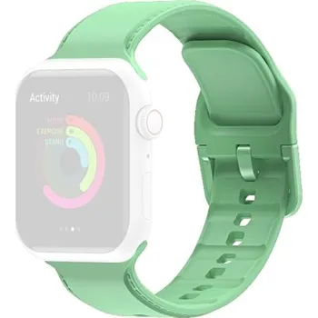 VSECHNONAMOBIL 39975 RUBBER Řemínek Apple Watch 7 (45mm) / 6 / SE / 5 / 4 (44mm) / 3 / 2 / 1 (42mm) světle zelený