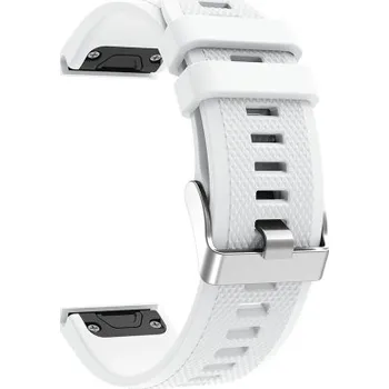 Příslušenství k chytrým hodinkám VSECHNONAMOBIL 37160 SILICONE Řemínek Garmin Fenix 5/6/6 Pro bílý