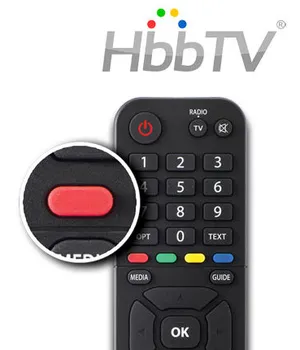 červené tlačítko TESLA HYbbRID TV T200