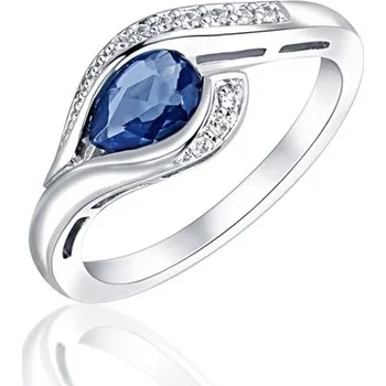 Prsten JVD Stříbrný prsten se syntetickým tyrkysem SVLR0010SH8M454