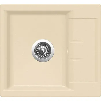 Granitový dřez EBS Gulu 520 Granitový dřez s odkapem oboustranné provedení, 52x48 cm, sahara