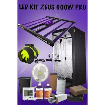 Pěstební box Kompletní LED sada ZEUS 600W PRO 2.9 (120x120x200cm) (Zvýhodněná sada Lumatek ZEUS PRO 600W obsahuje vše potřebné pro rýchlý start a maximální úrodu. Pěstební box optimální velikosti s LED panelem - 2.9 umol/J vč. ventilace s pachovým filtrem.)