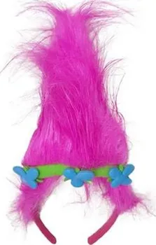 Karnevalový doplněk Funny Fashion Čelenka s růžovými vlasy trol
