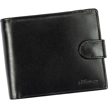 Peněženka Černá kožená peněženka Albatross 04L s upínkou + RFID