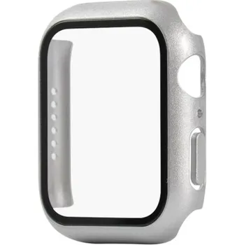 VSECHNONAMOBIL 34676 Plastový kryt s ochranným sklem pro Apple Watch 6 / SE / 5/4 (44mm) stříbrný