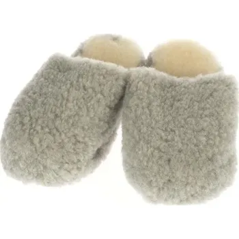 Dámská obuv Pantofle vlněné světle šedé 43-44