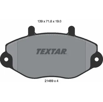 Brzdová destička Sada brzdových destiček, kotoučová brzda TEXTAR 2146901