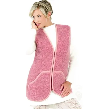 Dámská vesta Dámská vesta z ovčí vlny Carpathian 3XL růžová, Barevné varianty Růžová, Velikosti XXXL 200-100-00057