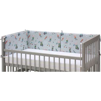 Příslušenství pro dětskou postel a kolébku Mantinel do postýlky 4dílný - Scarlett Peko - 180 x 30 cm - tyrkysová