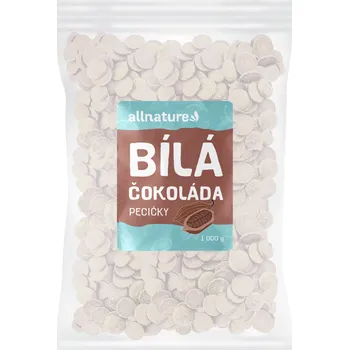 Cukrovinka Allnature Čokoládové pecičky bílé