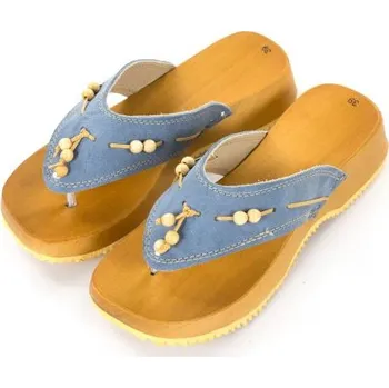 Dámská zdravotní obuv Dámské dřeváky japonky modré 37