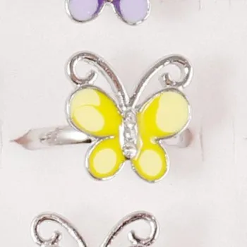 Ozdoba do vlasů Prstýnek s motýlkem Barva: žlutá