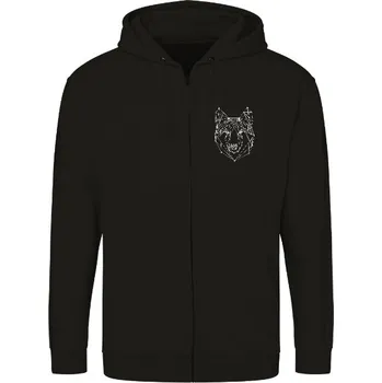 Pánská mikina Mikina na zip unisex s potiskem Souhvězdí vlka II pánské
