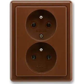 Elektrická zásuvka Instalační zásuvka 5512C-2349 H3, Classik, 2 zásuvka, hnědá