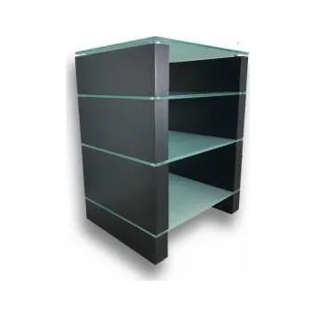 Příslušenství pro gramofon Audiotechnika Ludic - Vanir Audiorack Black + Frosted Glass