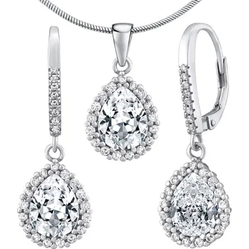 Souprava šperků Stříbrný set šperků AMIRA náušnice a přívěsek LPS0914E