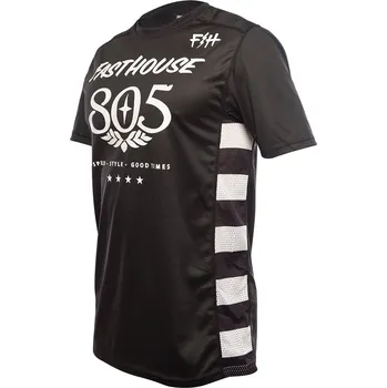 cyklistický dres Fasthouse Classic 805 Jersey Black Velikost: XXL