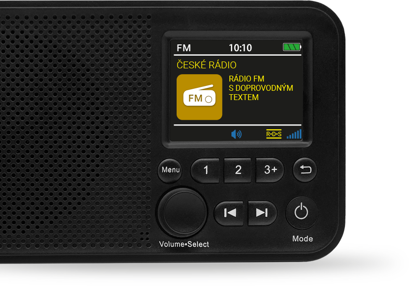 TESLA Electronics - Radio DAB+ FM 5W/1800 mAh black