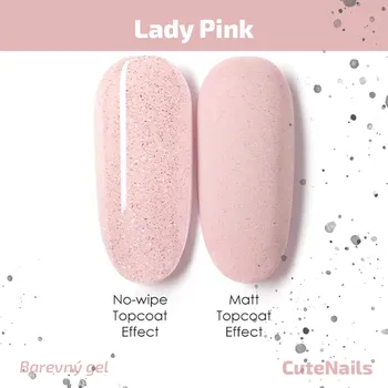 Přípravek na nehty CuteNails UV Gel True Color: Lady Pink - 8 ml