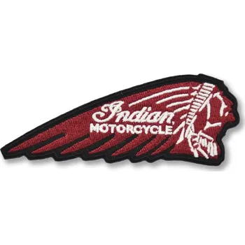 Nášivka Moto nášivka Indian logo red 10 cm x 4 cm