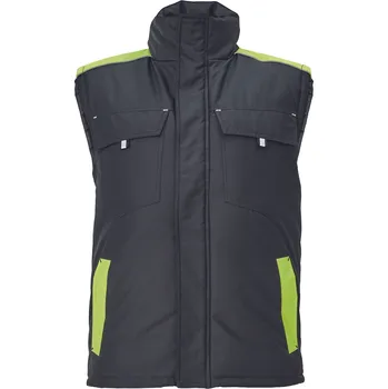 MAX VIVO vesta zateplená černá/žlutá - v. 4XL