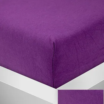 Prostěradlo Numberoplus Jersey prostěradlo Premium - Fialová Velikost: 90 x 200 cm