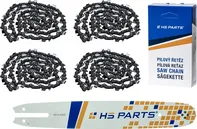 HS Parts ASR4355013 vodící lišta 35 cm + 4x pilový řetěz
