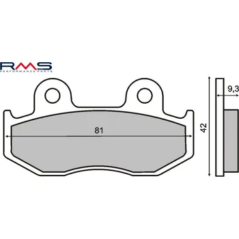 Brzdová destička Brzdové destičky RMS 225100270 organické