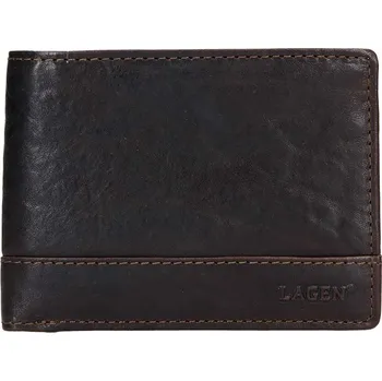 Peněženka Pánská kožená peněženka Lagen Tex - tmavě hnědá