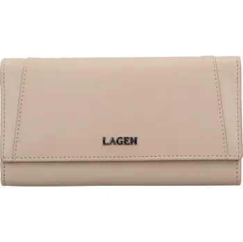Dámská kožená peněženka Lagen Carlas - krémová