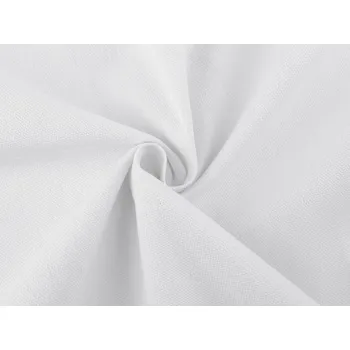 Bavlněná látka / plátno kanvas, barva 1 bílá