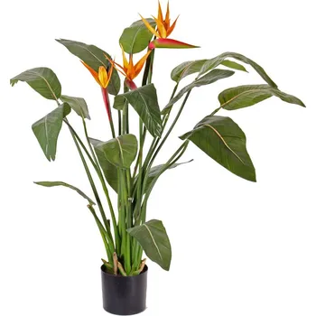 umělá květina Umělá květina Strelitzia luxe v květináči, 3 květy, 110cm