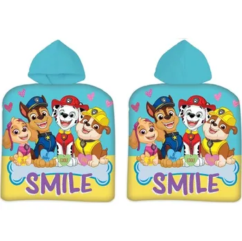 Setino Pončo pro děti 50 x 100 cm Tlapková patrola Smile