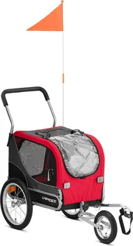 Přívěsný vozík pro psa Uniprodo Uni Trailer 18 60 x 100 x 140 cm černý/červený