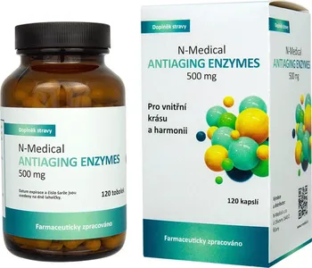 Přírodní produkt N-Medical Antiaging Enzymes 500 mg 120 cps.