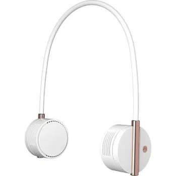 Domácí ventilátor Recenze Přenosný ventilátor na krk 2000 mAh bílý