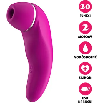 Vibrátor VšeNaSex.cz Vakuový vibrátor Clitoral Suction Vibe růžový