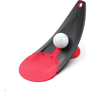 Tréninková pomůcka pro brankáře PuttOUT Premium Pressure Putt Trainer Coral parabolická jamka - červená