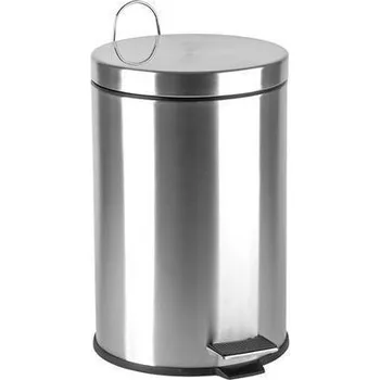Odpadkový koš Odpadkový koš, pedálový, kovový, 12 l, chromovaný