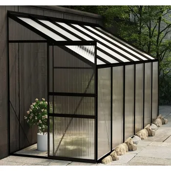 Skleník vidaXL 312047 1,28 x 3,68 m PC 4 mm antracit