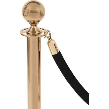 Plot Černé lano Velur konc. zlatá 1500mm