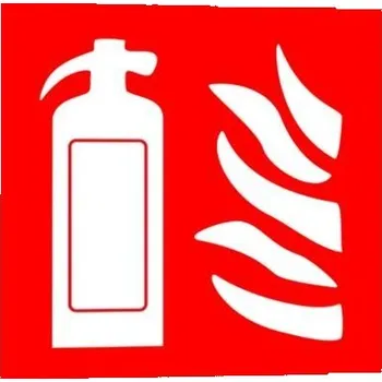 MXM Hasící přístroj | plastová cedule, 148x148mm Fotoluminiscenční samolepící tabulka