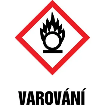 Značení Značka GHS03 Varování, samolepicí fólie, 105 × 148 mm