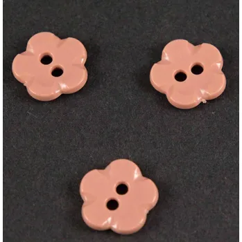 Knoflík Knoflík ve tvaru květinky - béžová - průměr 1,5 cm