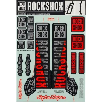 Rock Shox Decal KIT TLD polepy na vidlici 35 mm Silver/Orange